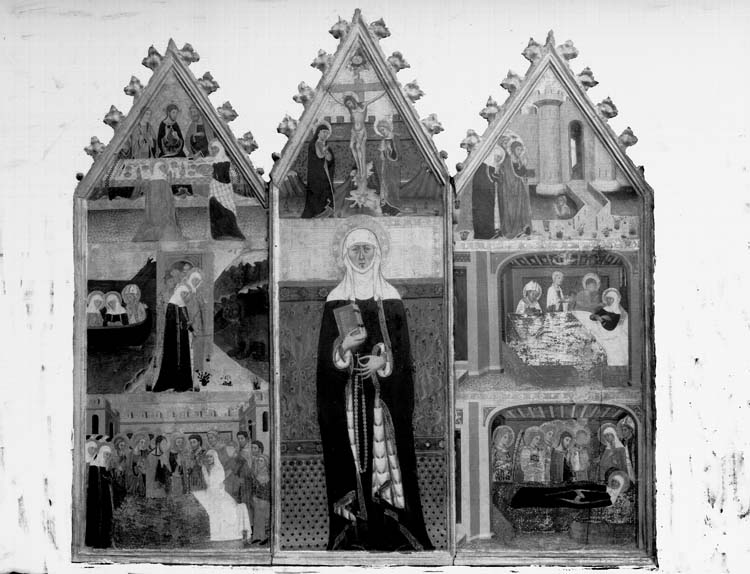 Retable de sainte Marthe, triptyque peint : ensemble