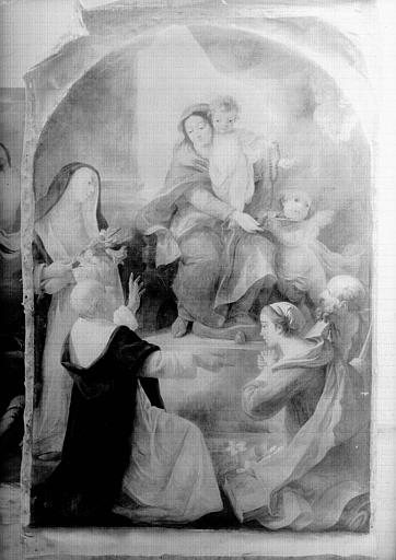 Peinture sur toile : Vierge du Rosaire