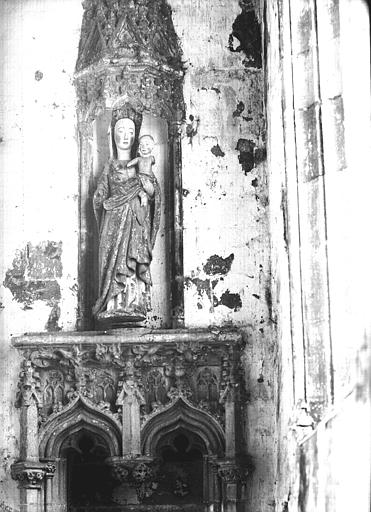 Statue en bois polychromé, Vierge à l'Enfant