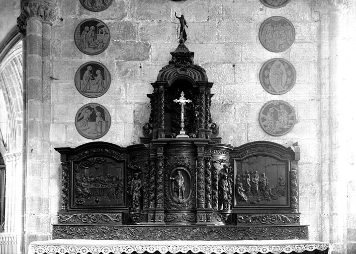 Retable tabernacle du croisillon nord, bois sculpté