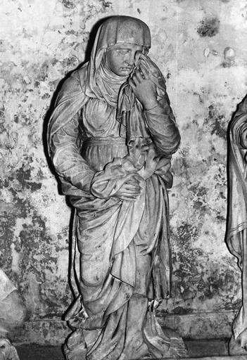groupe sculpté : Sépulcre, détail de la Vierge - © Ministère de la Culture (France), Médiathèque du patrimoine et de la photographie (objets mobiliers), tous droits réservés