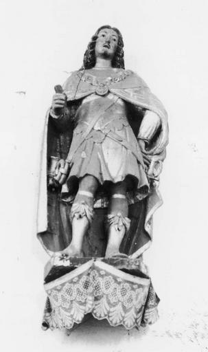 statue : Saint Gengoulph, bois doré polychrome