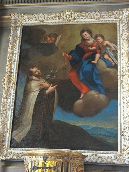 tableau : saint Simon Stock recevant le scapulaire de la Vierge - © Ministère de la Culture (France), Médiathèque du patrimoine et de la photographie (objets mobiliers), tous droits réservés