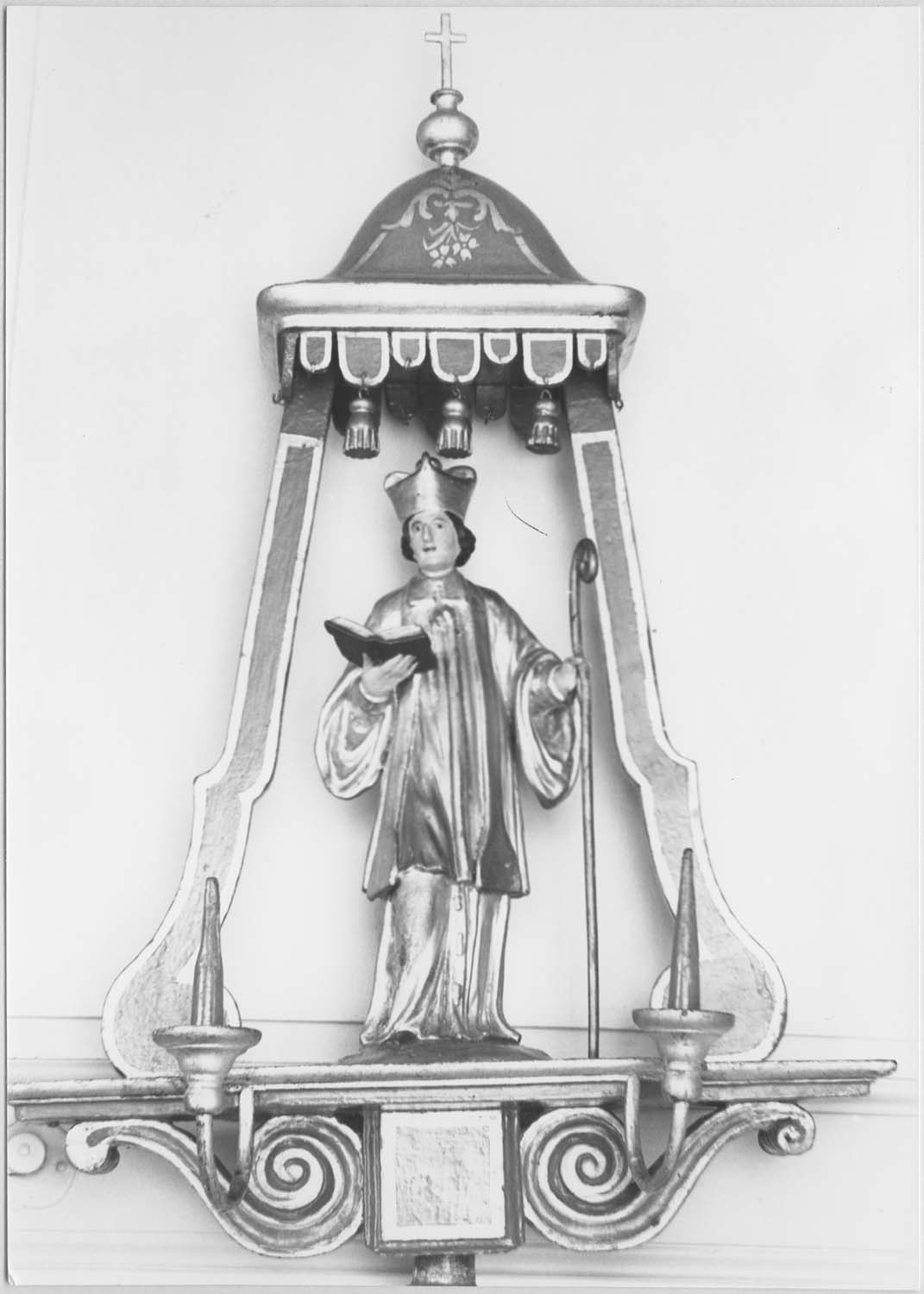 statuette d'un bâton de procession : Saint Laurent