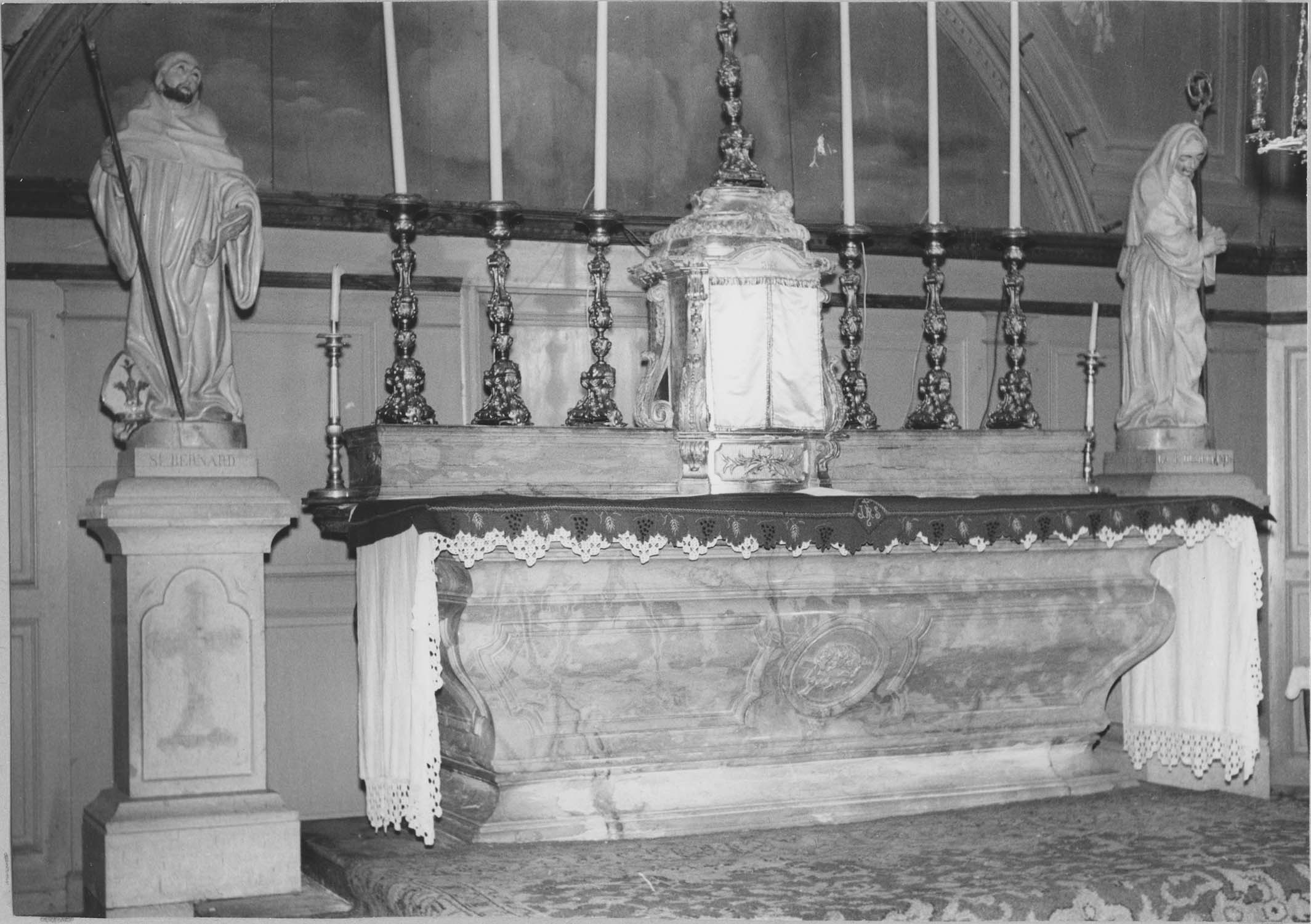 Statue : Saint Bernard, Sainte Scholastique
