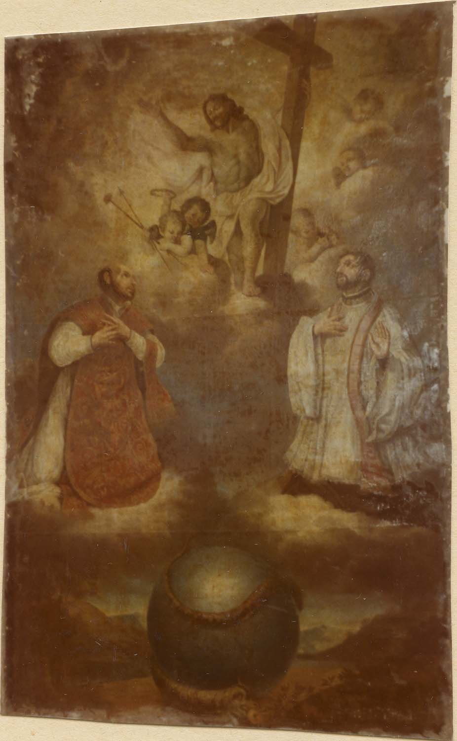 tableau : Christ sauveur du monde, entre saint Ignace et saint François-Xavier (Le) - © Ministère de la Culture (France), Médiathèque du patrimoine et de la photographie, diffusion RMN-GP