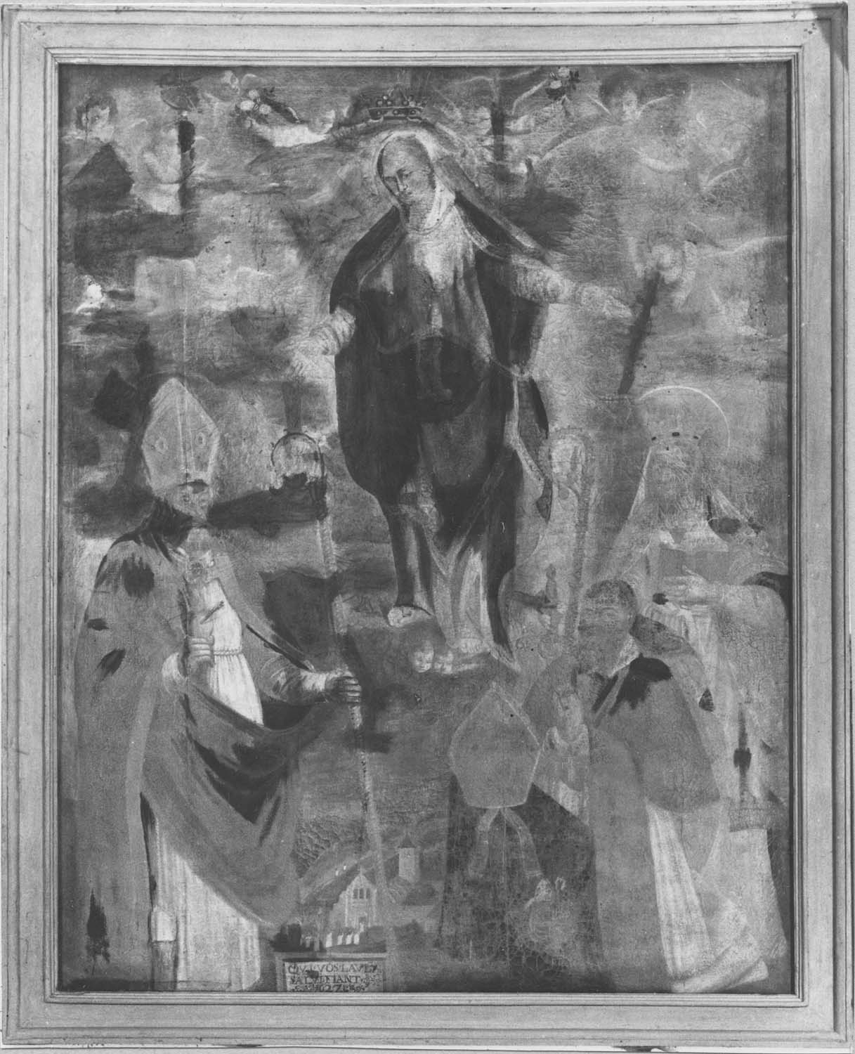 tableau : Saints protecteurs de l'abbaye du Val-des-Ecoliers et le donateur (Les) - © Ministère de la Culture (France), Médiathèque du patrimoine et de la photographie, diffusion RMN-GP