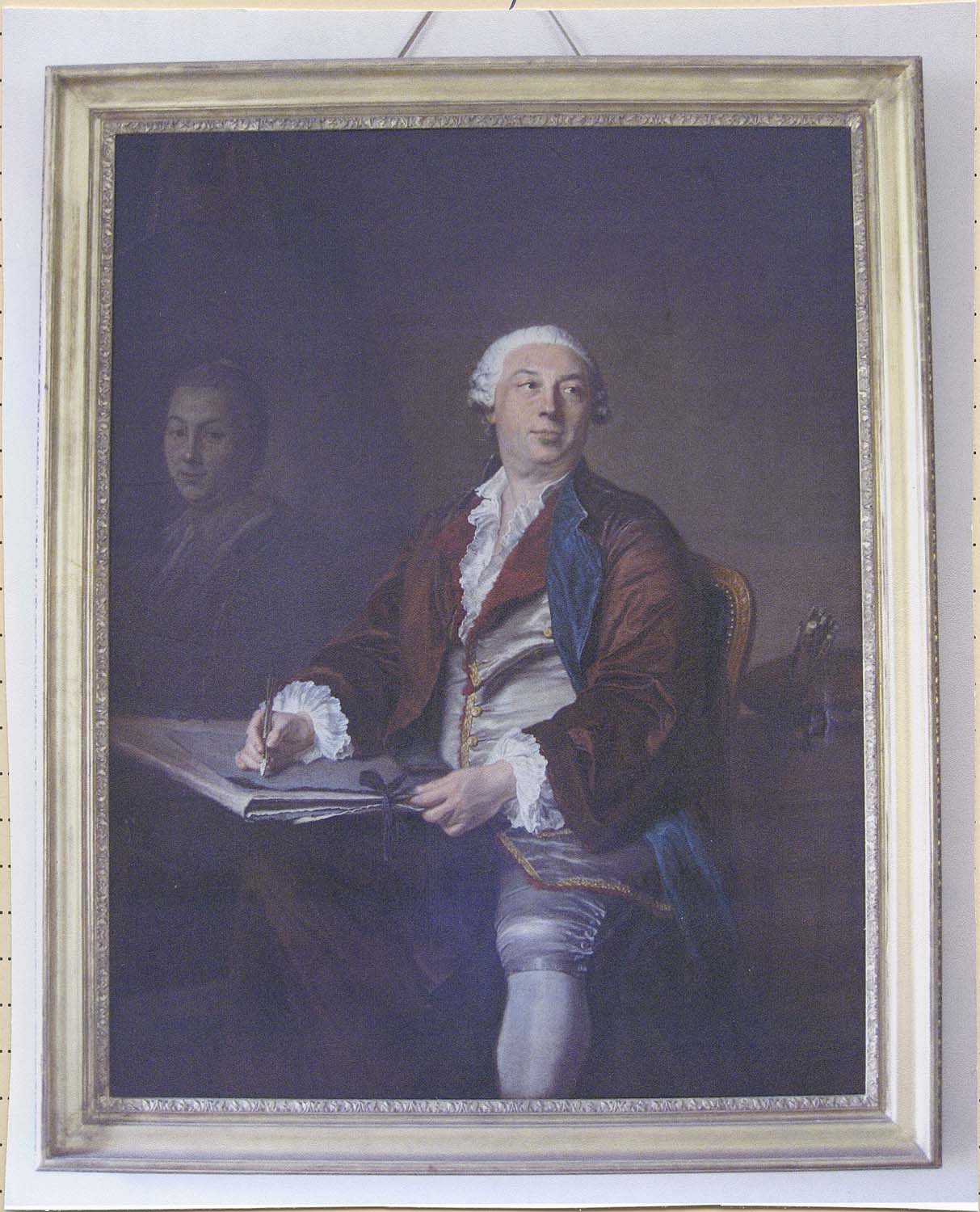 Tableau : autoportrait du peintre Jacques Aved à l'âge de 50 ans