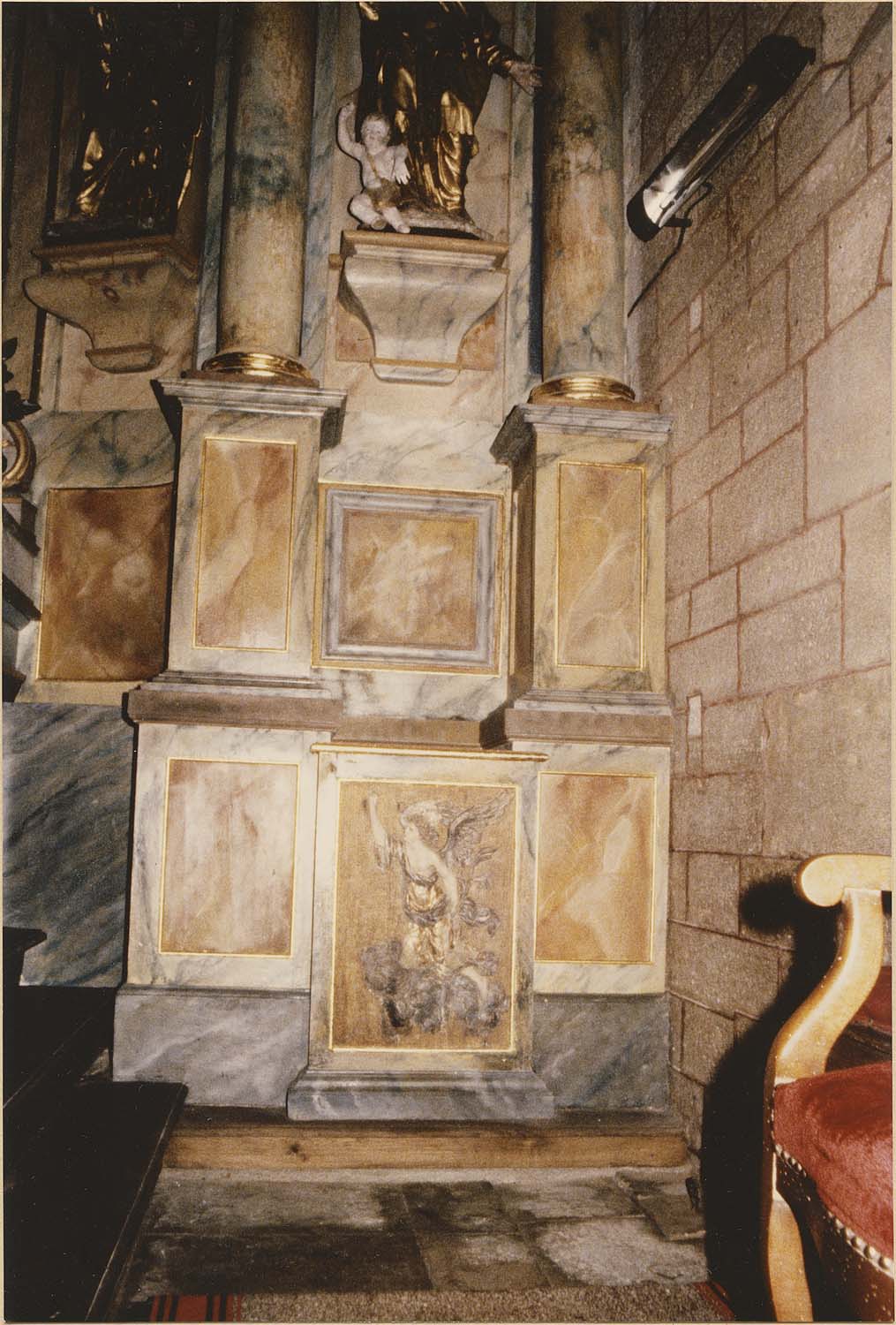 autel, retable (maître-autel), détail