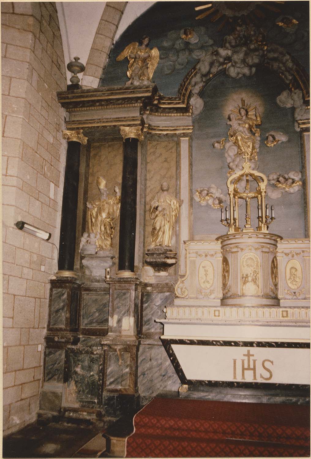 autel, retable (maître-autel), détail