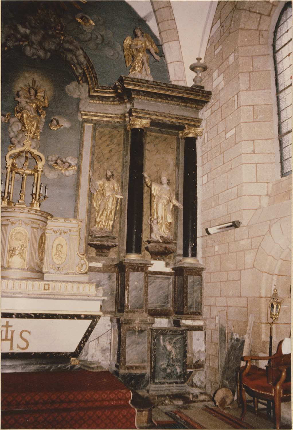 autel, retable (maître-autel), détail