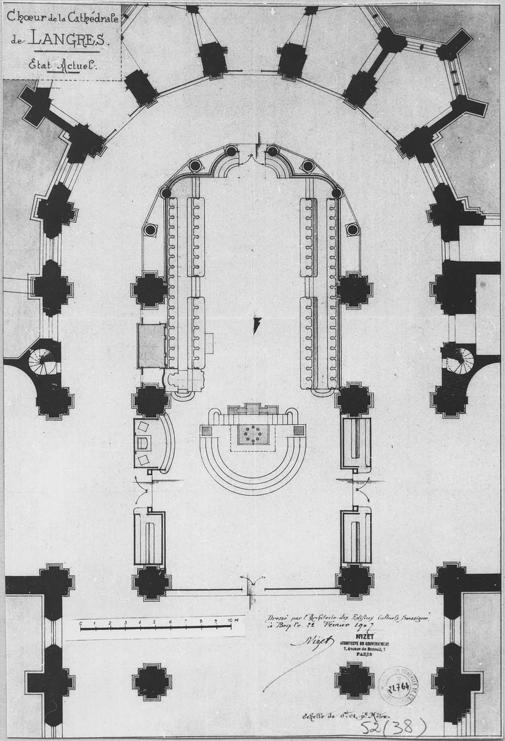 plan du choeur de la cathédrale