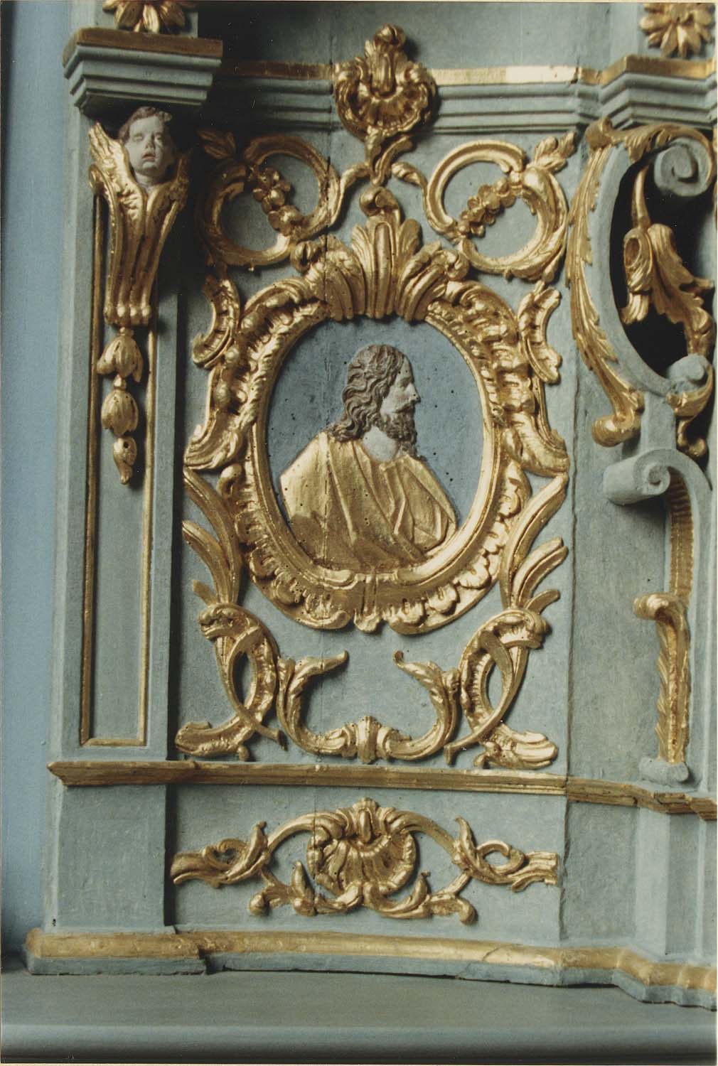 détail de l’autel de la chapelle des reliques