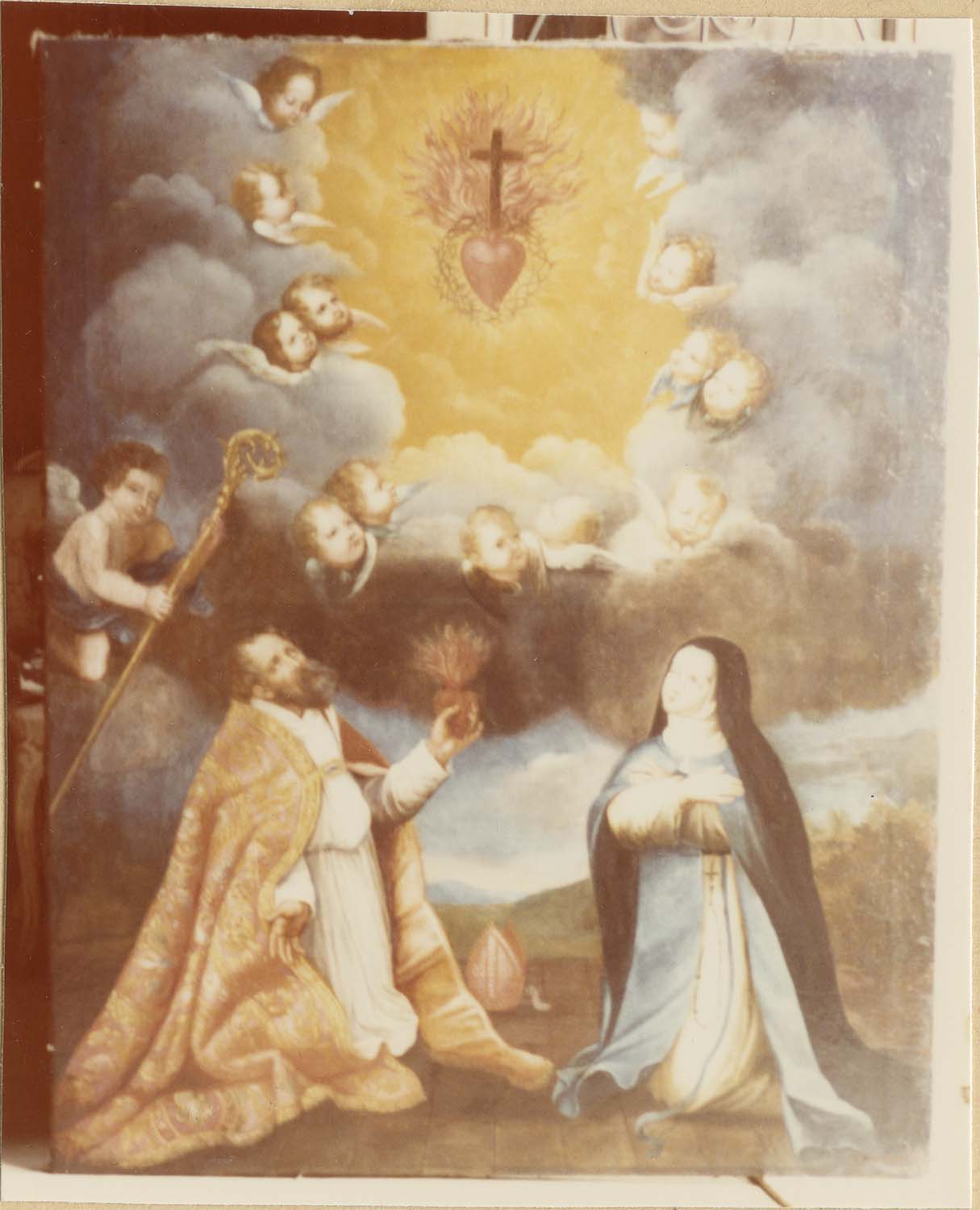 tableau : l'Apparition du Sacré-Coeur à saint Augustin et à sainte Victoire Fornari - © Ministère de la Culture (France), Médiathèque du patrimoine et de la photographie, diffusion RMN-GP