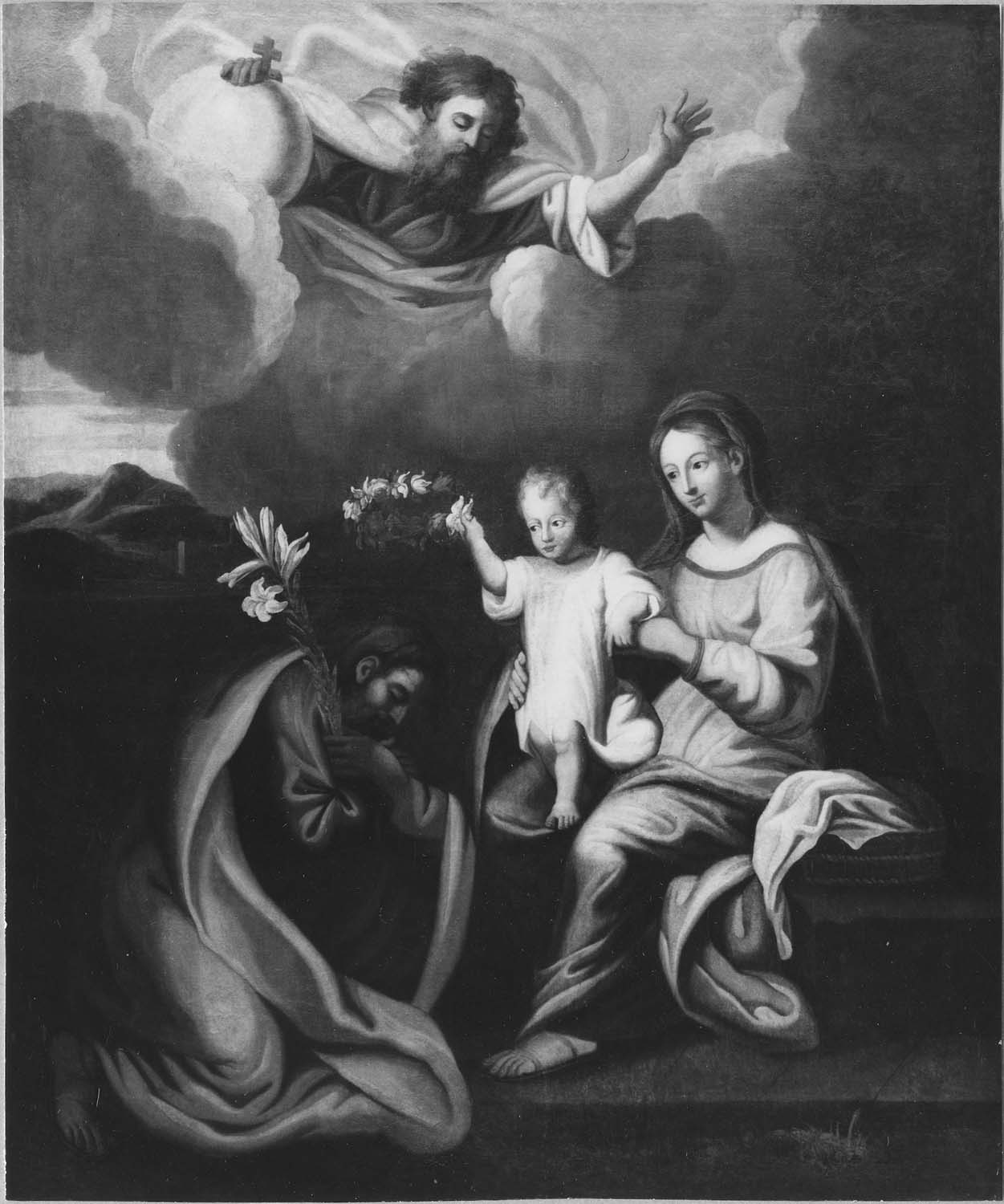 Tableau : Vierge, l'Enfant Jésus et saint Joseph (La)