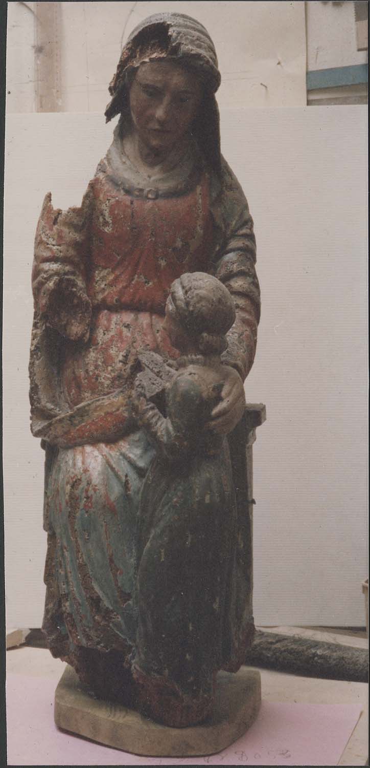 Groupe sculpté : Education de la Vierge