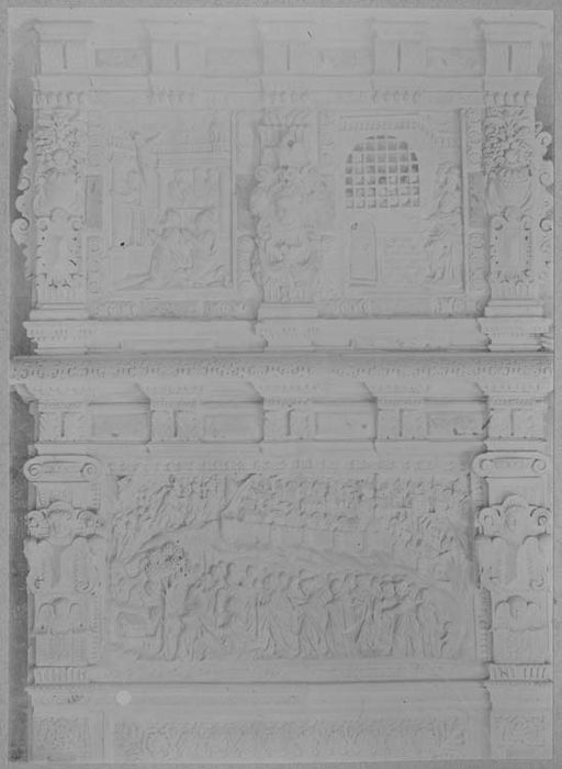 bas-reliefs : Vie de saint Mammès (La), Procession, Adoration du Christ (L'), Prison