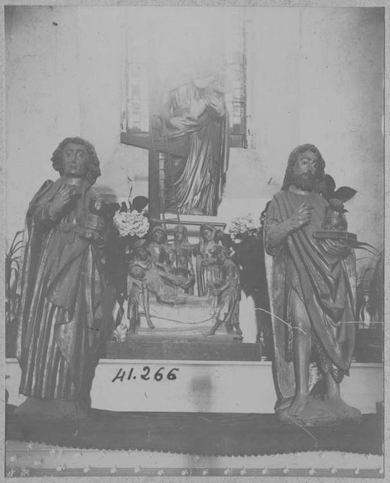 2 statues (statuette) : Saint Jean-Baptiste, Saint Jean-l'Evangéliste