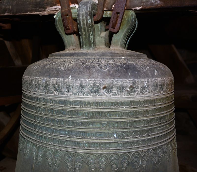 Cloche Vespere, détail des registres décoratifs