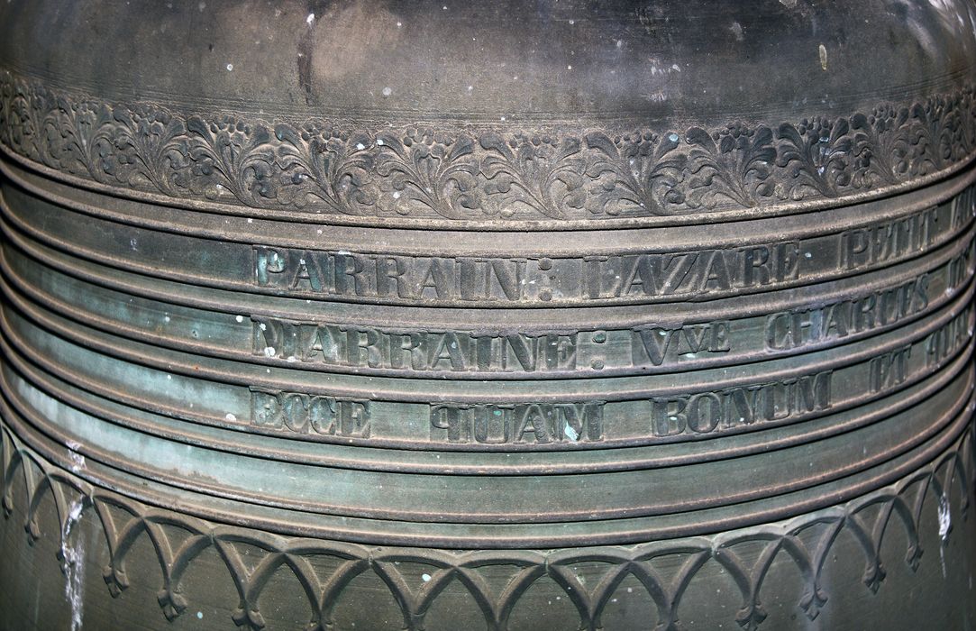 Cloche Ecce, détail de l'inscription