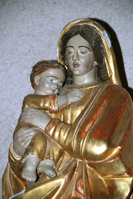 statue : Vierge à l'Enfant, vue partielle - © B. Galland, tous droits réservés