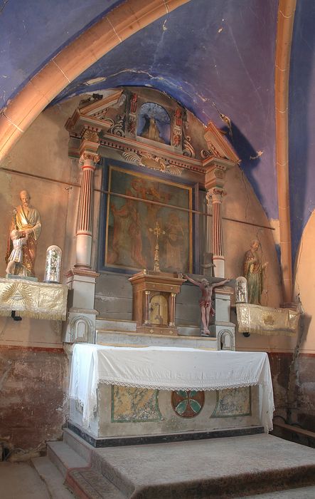 maître-autel, retable, tableau : Crucifixion (la)