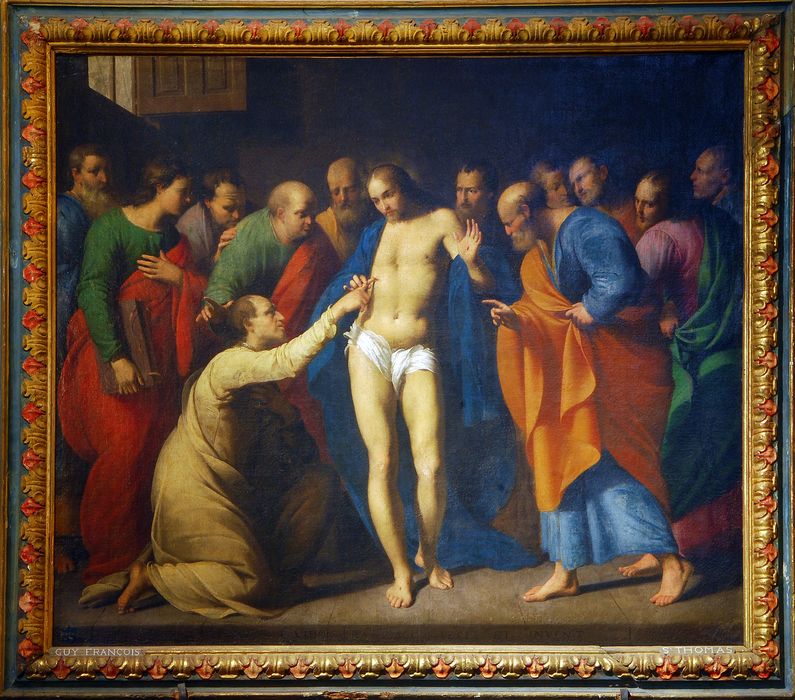 tableau : Incrédulité de saint Thomas (l')