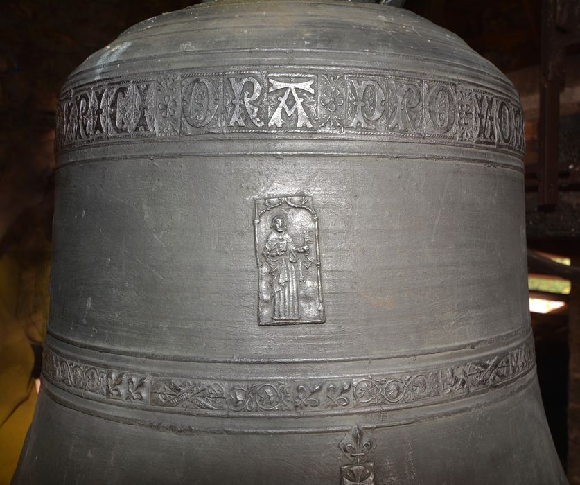 cloche, détail de la vignette de saint Pierre