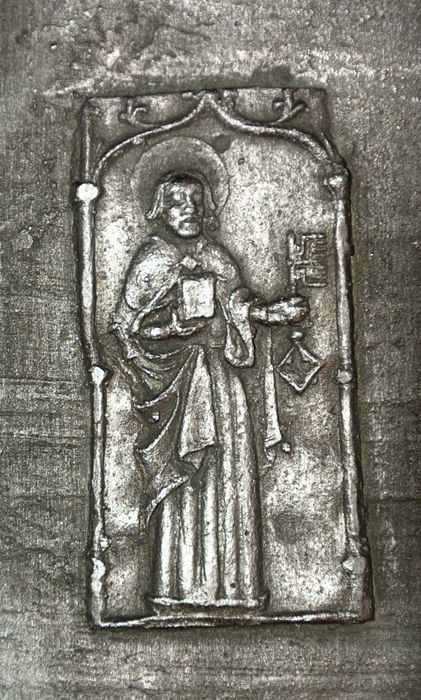 cloche, détail de la vignette de saint Pierre
