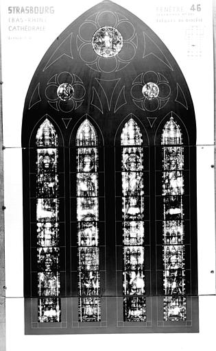 Photomontage de vitrail : baie XLVI, évêques du Diocèse