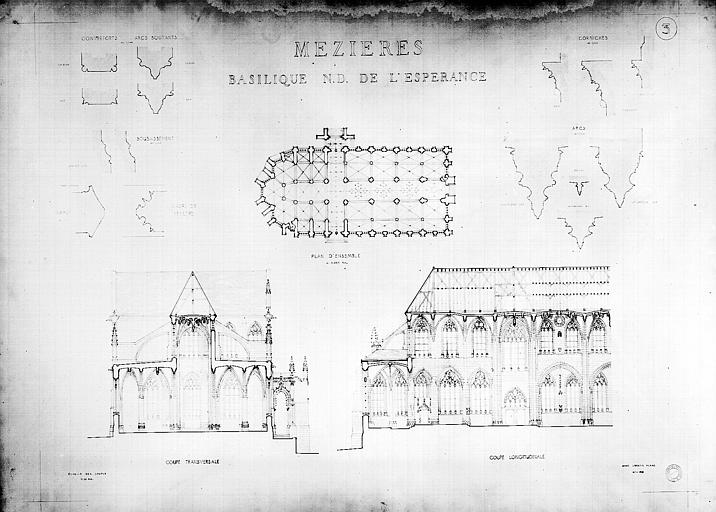 Plan d'architecte et coupes