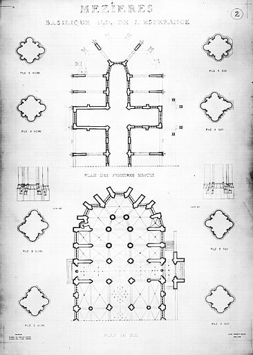 Plan du choeur et du transept