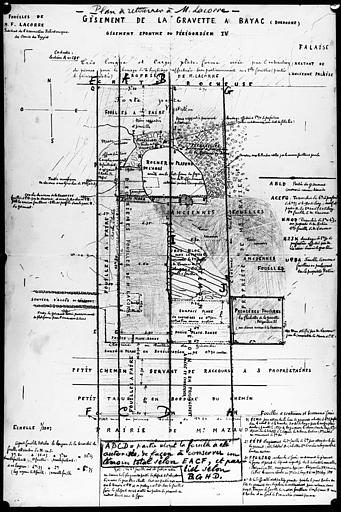 Plan du gisement éponyme du Périgordien IV