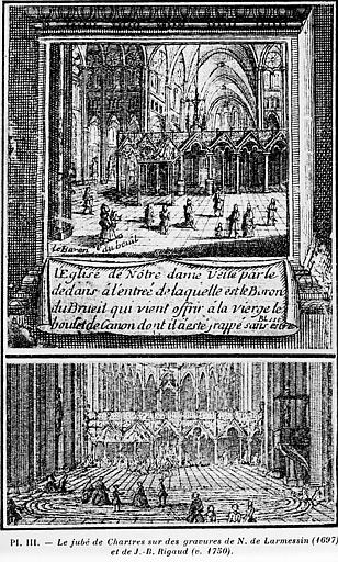 Elévation du jubé de Chartres, reconstitution