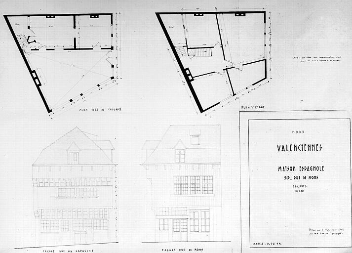 Plan d'architecte et élévation