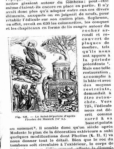Le Saint-Sépulcre, fac-similé d'après l'ivoire de Munich (VIe s)