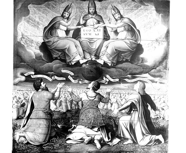 Panneau peint : la Trinité