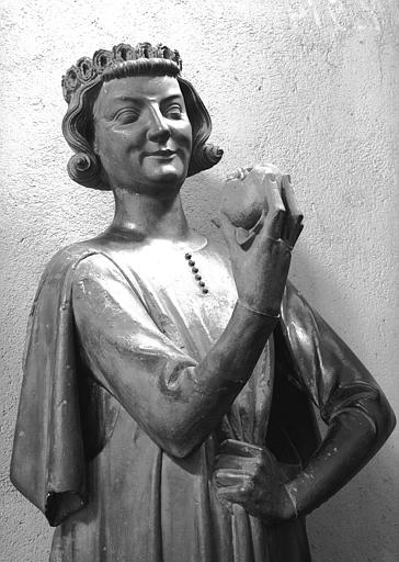 Statue en pierre, provenant du portail sud de la façade de la cathédrale : Tentateur