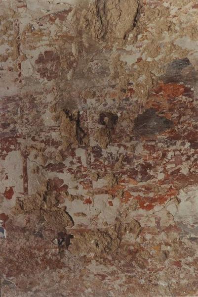 peinture monumentale, détail (mur du chevet, personnage monumental)