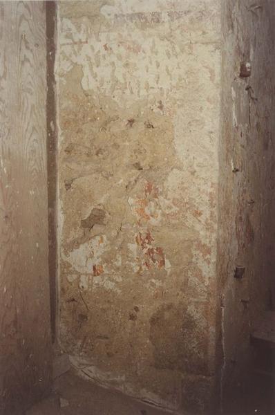 peinture monumentale, détail (ébrasement droit de la fenêtre)
