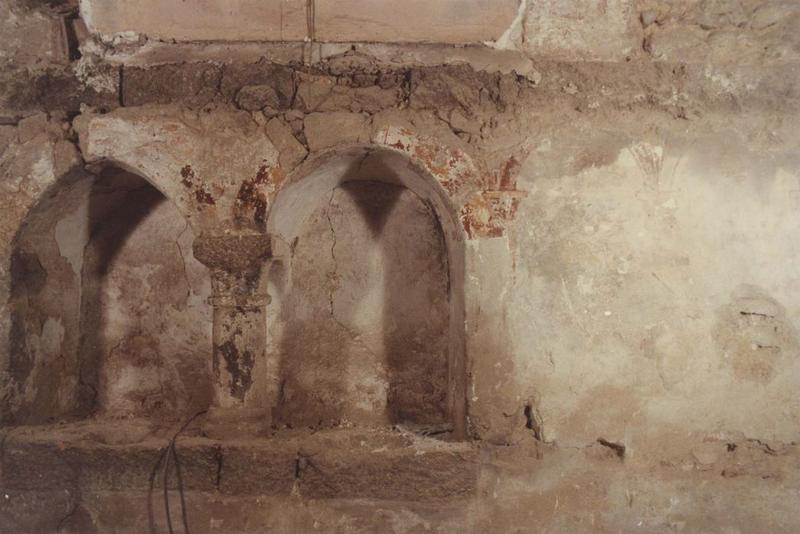 peinture monumentale, détail (choeur de l'église, mur sud)