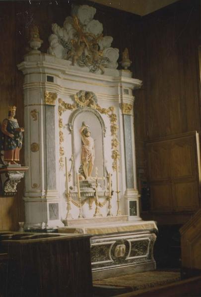 autel et retable de saint Sébastien, vue générale - © Ministère de la Culture (France), Médiathèque du patrimoine et de la photographie (objets mobiliers), tous droits réservés