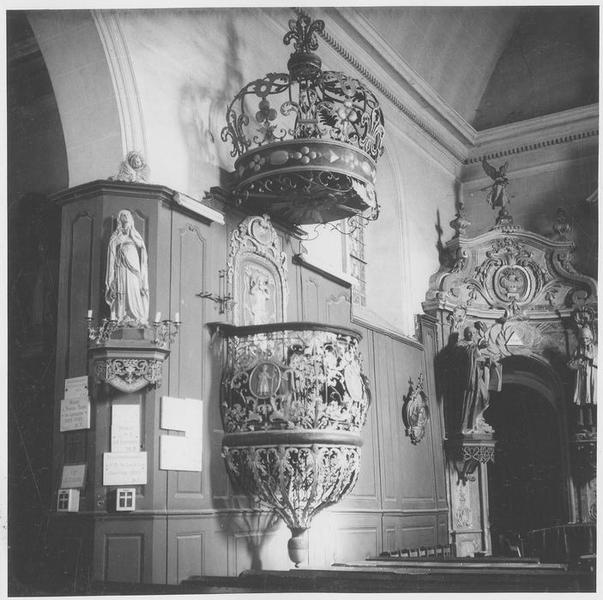 chaire à prêcher, vue générale - © Ministère de la Culture (France), Médiathèque du patrimoine et de la photographie (objets mobiliers), tous droits réservés