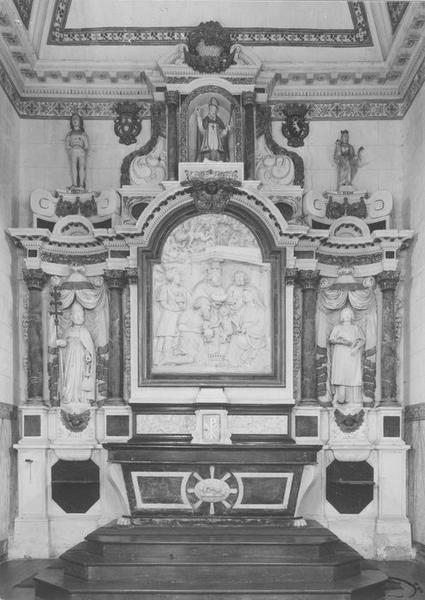 Autel, retable, statues (maître-autel)