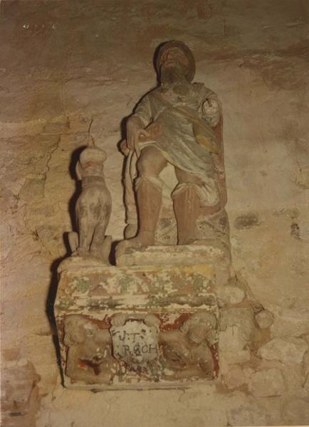 groupe sculpté : saint Roch, vue générale - © Ministère de la Culture (France), Médiathèque du patrimoine et de la photographie (objets mobiliers), tous droits réservés