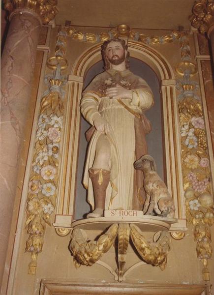 statue : saint Roch, vue générale - © Ministère de la Culture (France), Médiathèque du patrimoine et de la photographie (objets mobiliers), tous droits réservés