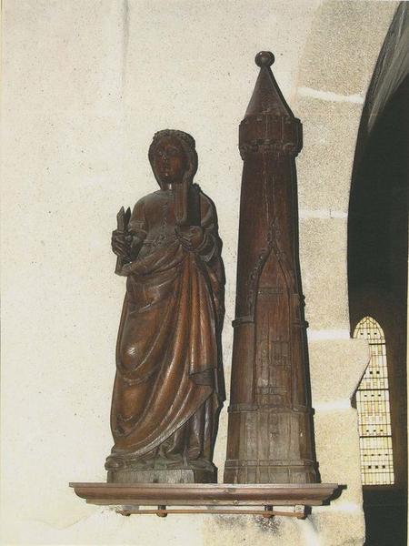 statue : sainte Barbe, vue générale