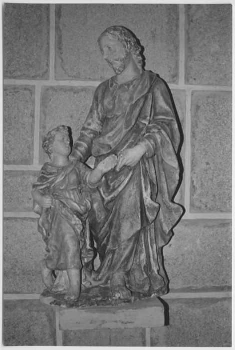 groupe sculpté : Saint Joseph et l'Enfant Jésus