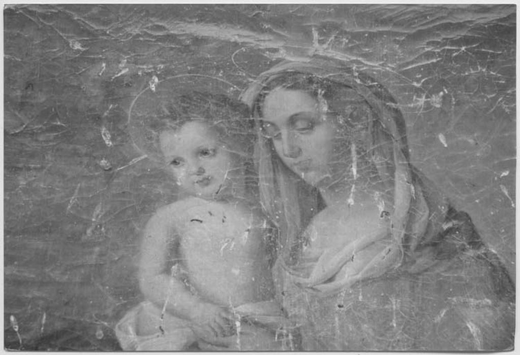 tableau : Vierge à l'Enfant, détail - © Ministère de la Culture (France), Médiathèque du patrimoine et de la photographie, diffusion GrandPalaisRmn Photo