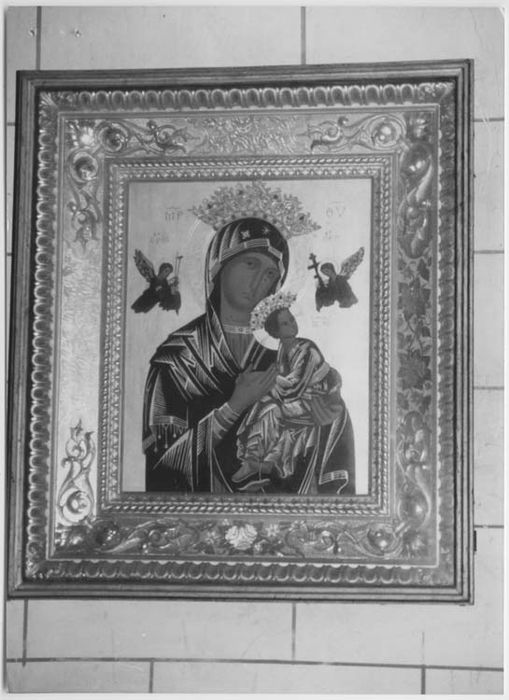 tableau et son cadre : Notre-Dame du Perpétuel Secours